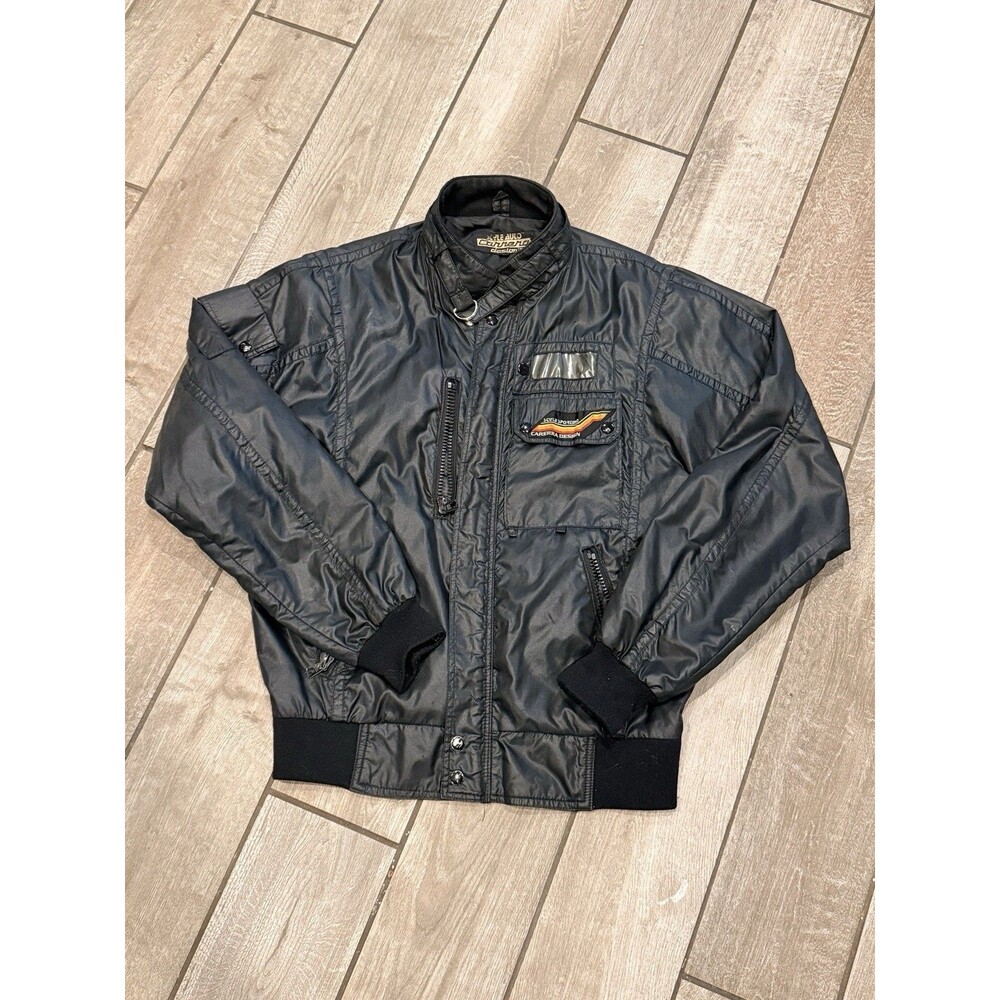 Authentic Vintage 1980s Style Auto Carrera Design Racing Jacket Adult Large